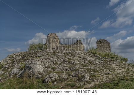 Nice sunny spring near Klentnice village in Palava area