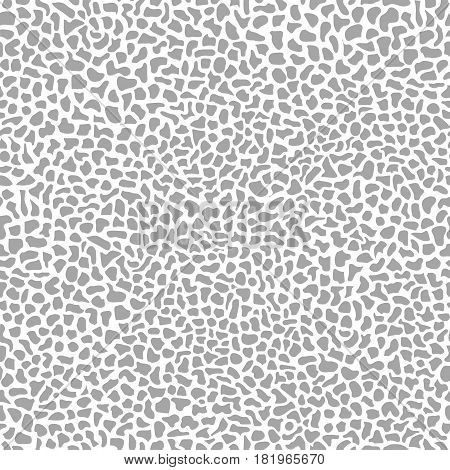Seamless texture of a gray stone. Pattern of small pieces of rock cobblestone. Vector illustration background. Leather pattern.