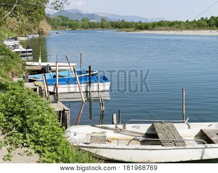 Detail Of Same Boat Along River Magra In La Spezia