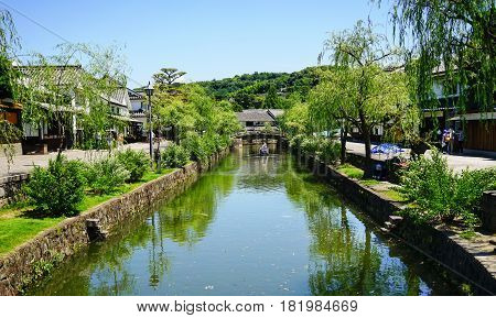 Canal At Kurashiki Ancient Town In Japan