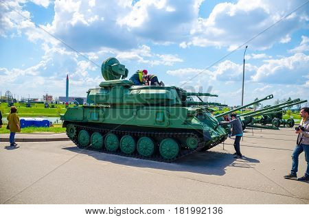 BELARUS MINSK - MAY 07/2016: In the historical and cultural center 