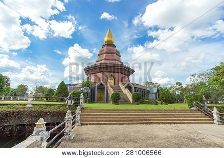 Sam Than Chao Khun Pagoda In Wat Pai Lom, Trad Province, Thailand.