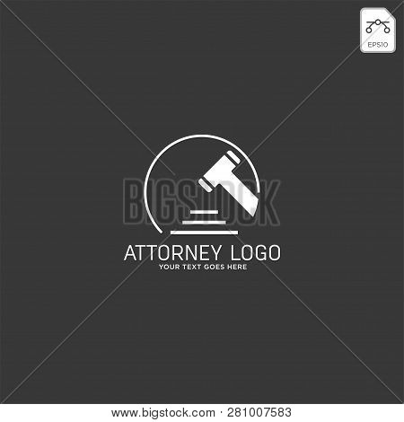 Elegant Attorney Logo Line Design Template Vector Illustration