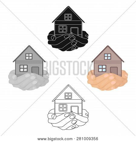 Property Donation Icon In Cartoon Style Isolated On White Background. Charity And Donation Symbol St