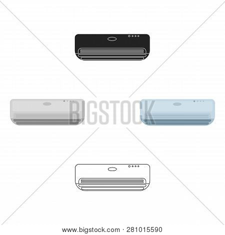 Air Conditioner Icon In Cartoon Style Isolated On White Background. Hotel Symbol Stock Vector Illust