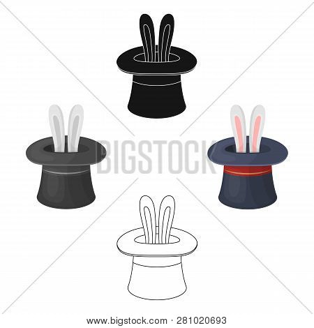 Ears Of A Hare In A Hat. Foci.party And Parties Single Icon In Cartoon Style Vector Symbol Stock Ill