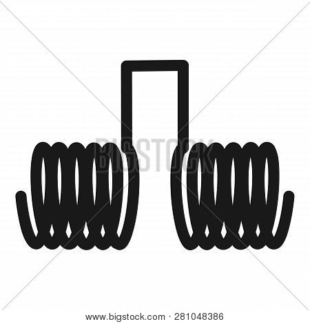 Two Spirals Connected Together Icon. Simple Illustration Of Two Spirals Connected Together Vector Ic