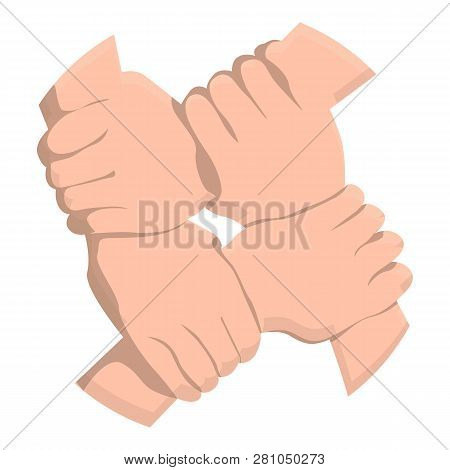 Quadro Handshake Icon. Cartoon Of Quadro Handshake Vector Icon For Web Design Isolated On White Back