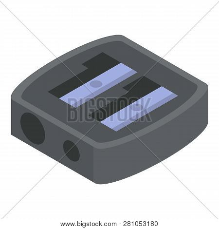 Double Size Sharpener Icon. Isometric Of Double Size Sharpener Vector Icon For Web Design Isolated O