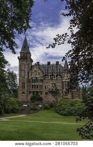Vaxjo, Sweden - July, 2018. Old Scandinavian Teleborg Castle In Sweden.