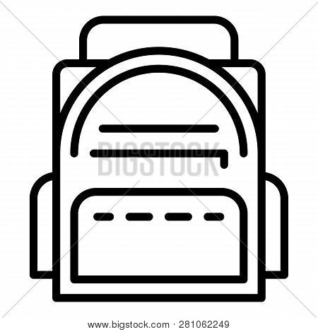 Kid Backpack Icon. Outline Kid Backpack Vector Icon For Web Design Isolated On White Background