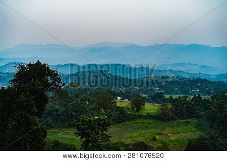 Beautiful St.clairs Waterfall Landscape In Sri Lanka