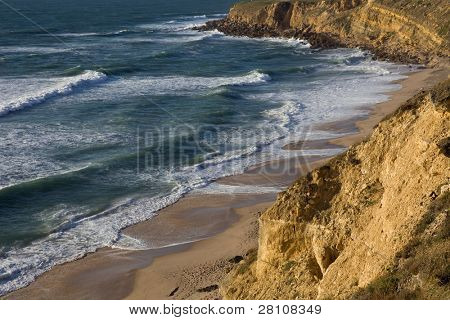piękny plaża Praia Pequeña w południowej Portugalii