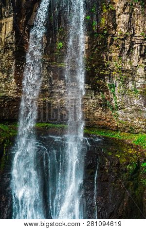 Waterfall Giant. Eastern Abkhazia. Near The Town Of Tkvarcheli. Akarmara District.