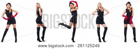 Beautiful woman wearing topboots