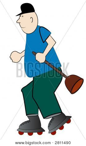 Encanador em Rollerskates