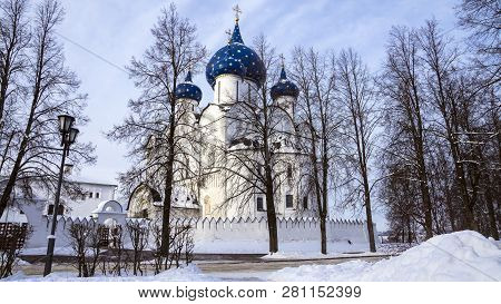 Suzdal Kremlin In Suzdal , Russia (winter Landscape)