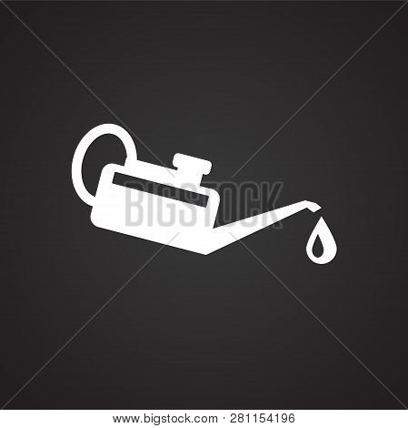 Oilcan On Black Background Icon For App Or Web Using