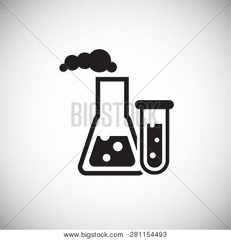 Oil Research Petrochemistry On White Background Icon