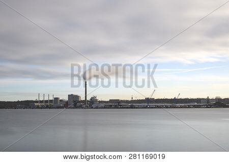 Kiel, Schleswig-holstein / Germany - January 29th 2019: Power Plant In Kiel The Capital City Of Schl