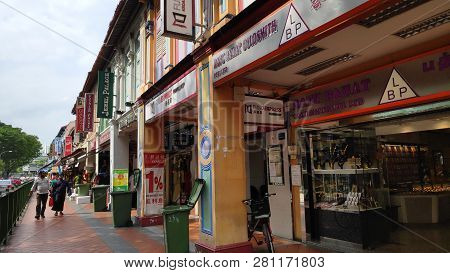 Singapore- 27 Jan, 2019: Shop In Little India, Singapore. Little India Is An Ethnic District In Sing