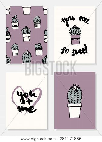 Cactus Plant Card Templates