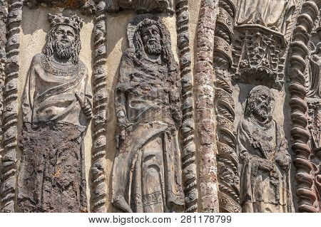 Chivasso, Turin, Piedmont, Italy: Facade Of The Medieval Cathedral