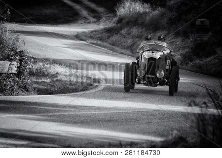 Pesaro Colle San Bartolo , Italy - May 17 - 2018 : Amilcar Cgss Siluro Corsa 1926 On An Old Racing C