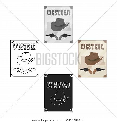 Western Movie Icon In Cartoon Style Isolated On White Background. Films And Cinema Symbol Stock Vect