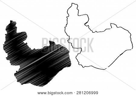Plateau State (subdivisions Of Nigeria, Federated State Of Nigeria) Map Vector Illustration, Scribbl