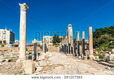 The Al Mina Archaeological Site In Tyre. Unesco World Heritage In Lebanon
