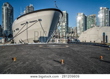  Empty Tarmack of vancouver harbor.