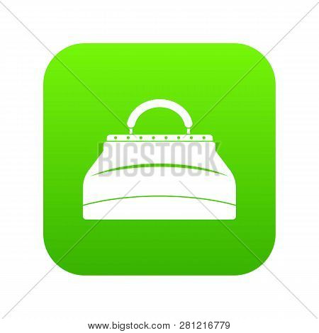 Carpetbag Icon Digital Green For Any Design Isolated On White Illustration