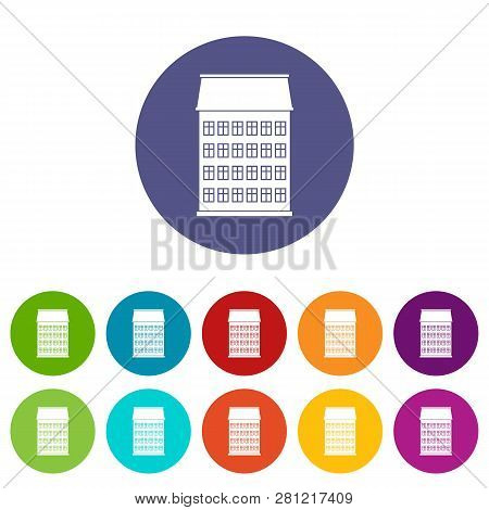 Toen House Icons Color Set For Any Web Design On White Background