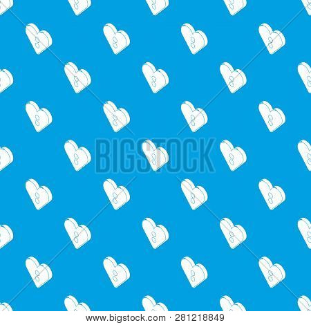 Heart Clothes Button Pattern Seamless Blue Repeat For Any Use