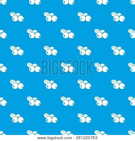 Lingonberry Pattern Seamless Blue Repeat For Any Use