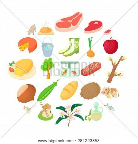 Forestry Icons Set. Cartoon Set Of 25 Forestry Icons For Web Isolated On White Background