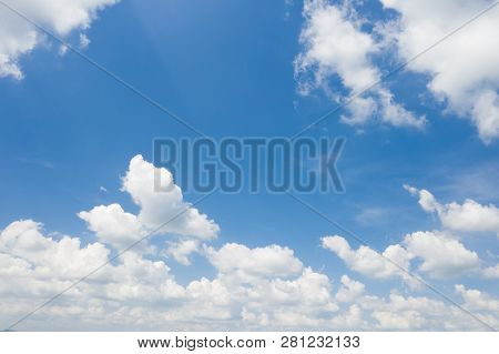 Blue Sky Background With White Clounds
