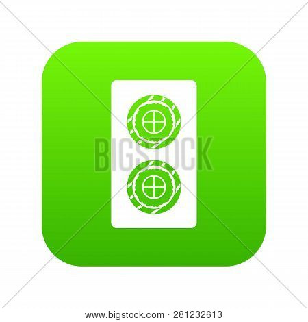 Fish Roll Icon Digital Green For Any Design Isolated On White Illustration