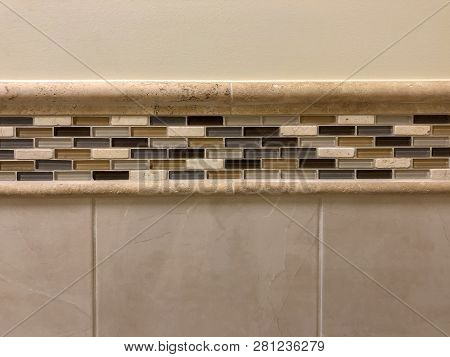 Tiles. Bathroom wall tiles with grout. Bathroom decor tiles. Glass tiles installed to beautify bathroom.  Horizontal bathroom tiles. Wall or floor bathroom tiles. bathroom shower base. bathroom tiles.