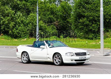 Moscow, Russia - June 2, 2012: Motor Car Mercedes-benz R129 Sl-class In The City Street.
