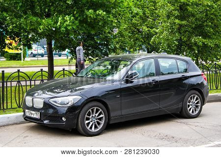 Moscow, Russia - June 2, 2012: Motor Car Bmw 1-series (f20) In The City Street.