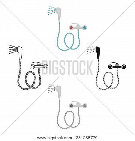 Bath Mixer Icon In Cartoon Style Isolated On White Background. Plumbing Symbol Stock Vector Illustra