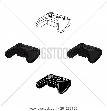Game Controller For The Virtual Reality Icon In Cartoon Style Isolated On White Background. Virtual 