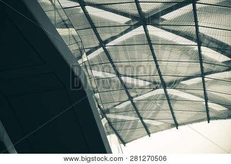An Architecture Elemente Of The Roof Monochrome