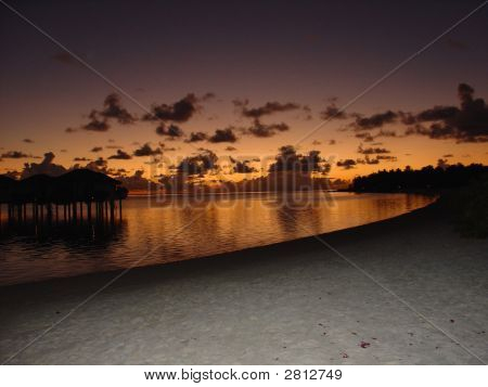 Maledivische Sonnenuntergang