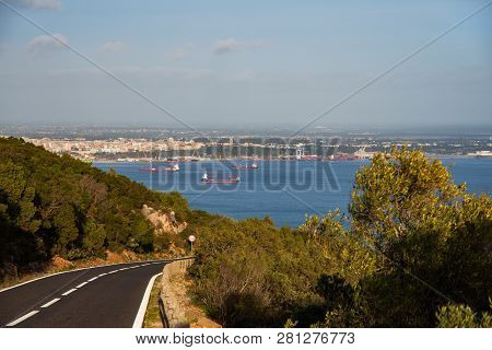 View Of Setubal Portugal.