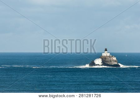 Tillamook Rock Light View From Oregon Coast, Pacific Northwest