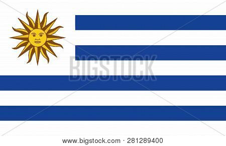 Detailed Illustration National Flag Uruguay Coat Of Arms