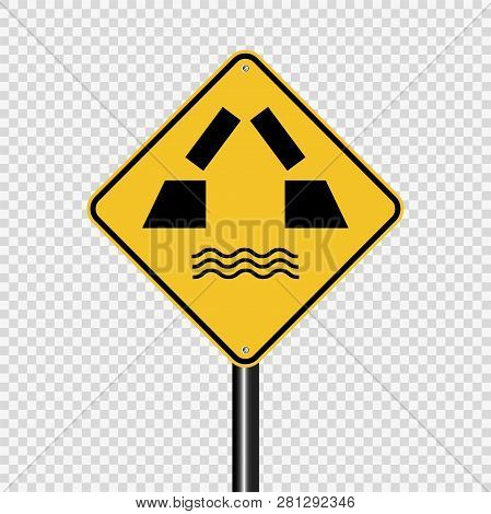 Opening Bridge Sign On Transparent Background